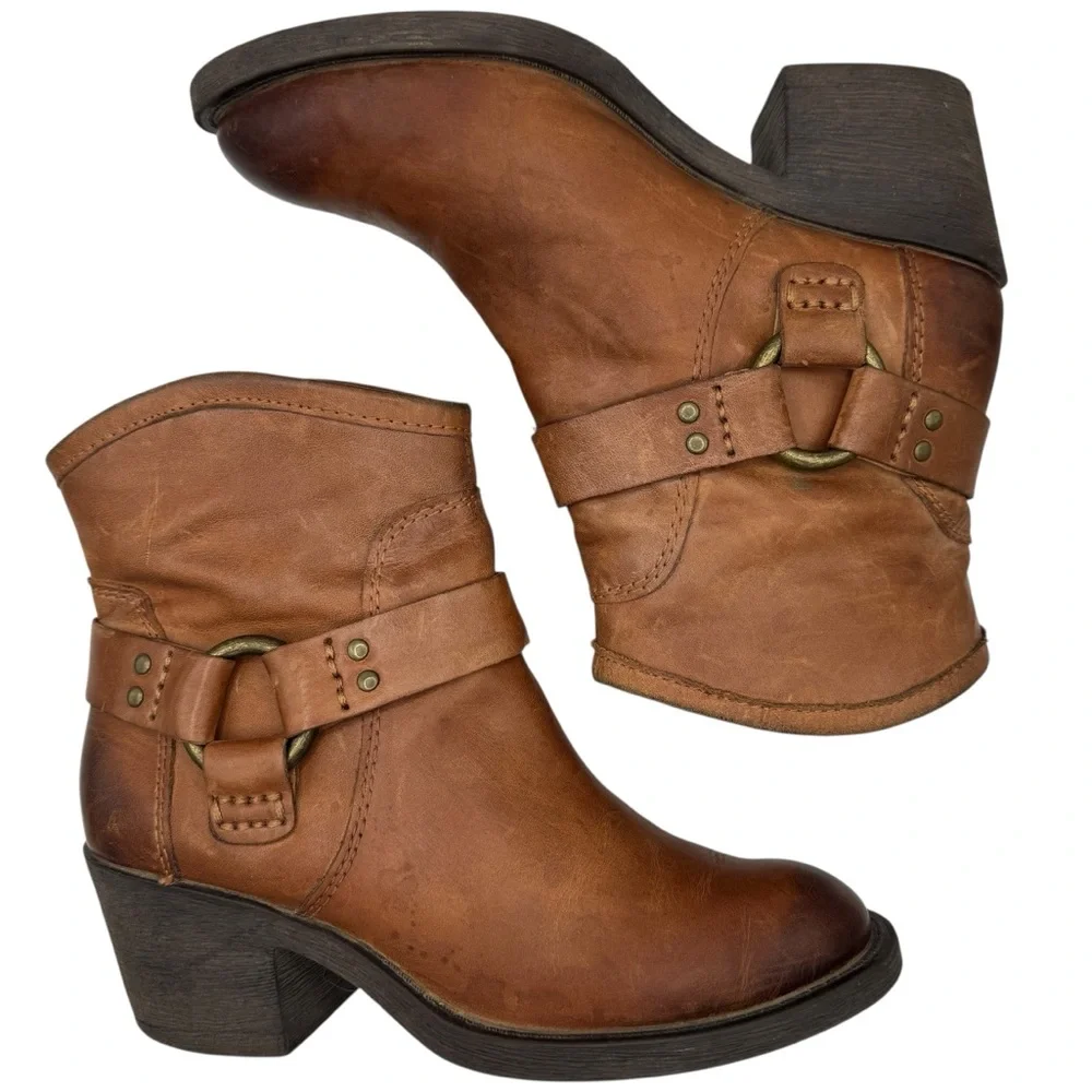 Lucky Brand Bambi Women’s Brown Leather Ankle Boots - Size 6